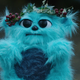 Beebo the furry plush toy/God of War wears a small crown of branches in Legends of Tomorrow.